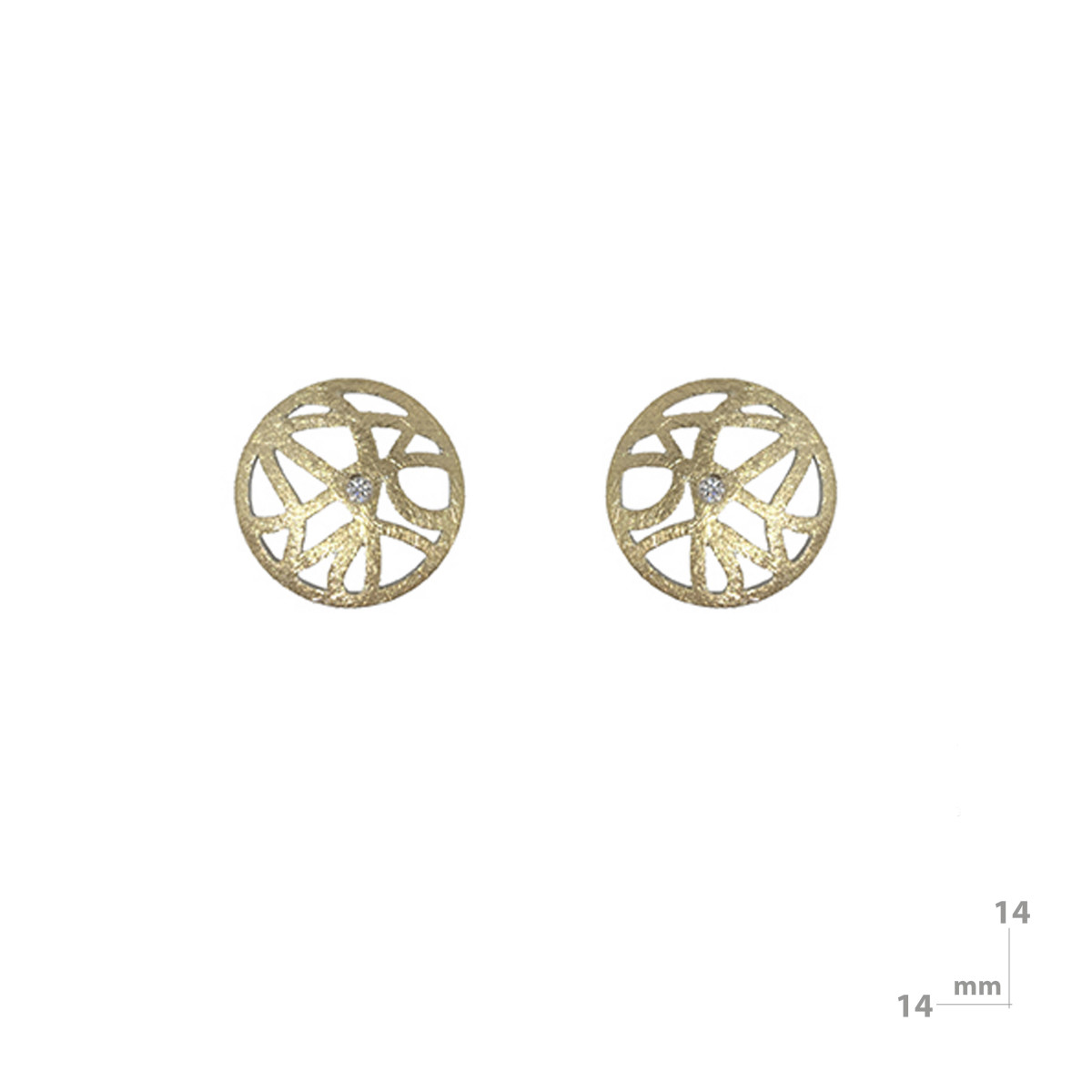 Silver, gold and brilliant earrings
