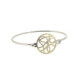 Pulsera de plata, oro y brillante