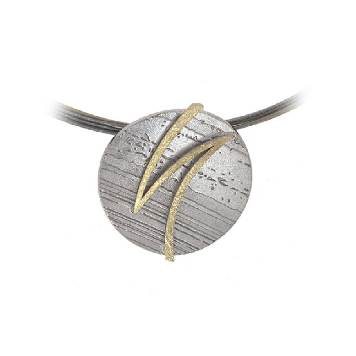 Colgante de plata y oro