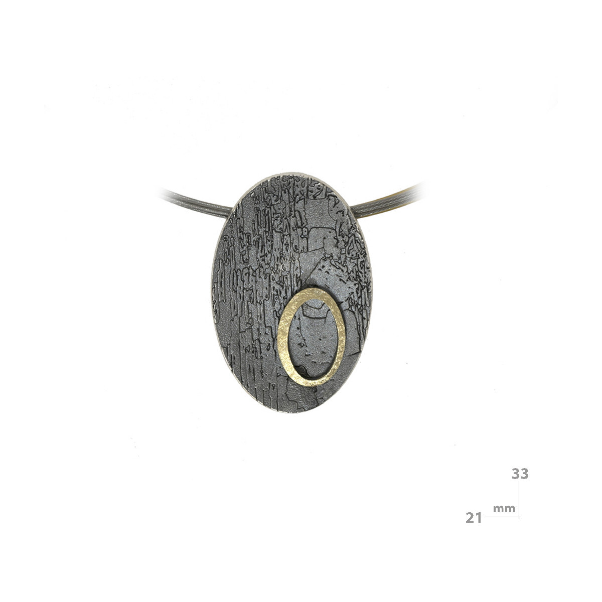 Colgante de plata y oro