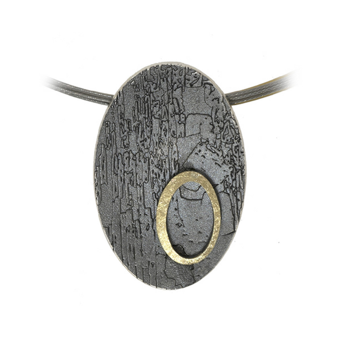 Colgante de plata y oro