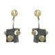 Arrecades de plata, or i brillant