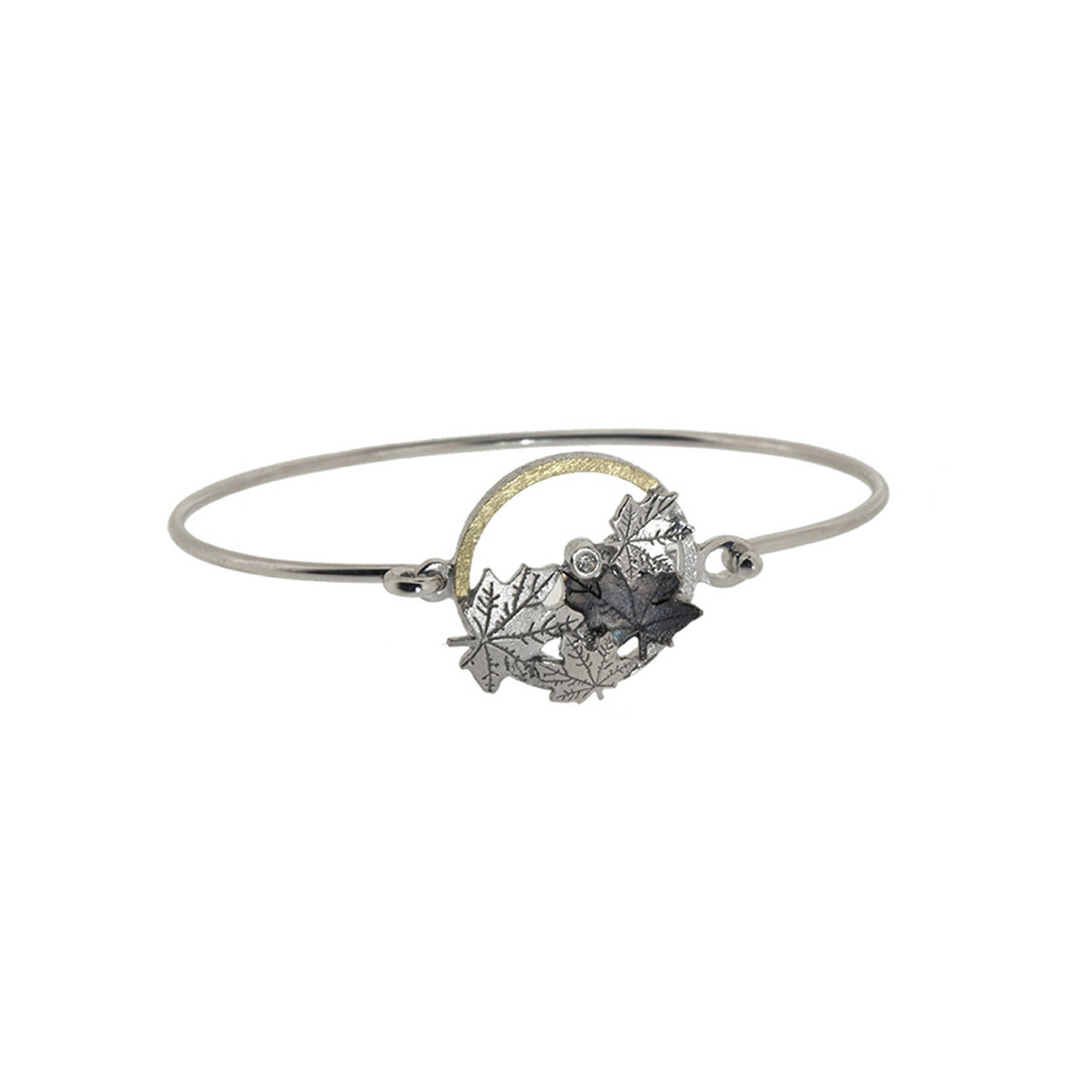 Polsera de plata, or i brillant