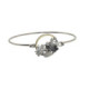 Pulsera de plata, oro y brillante