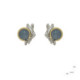 Pendientes de plata, oro y aguamarina