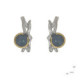 Pendientes de plata, oro y aguamarina
