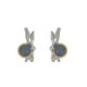 Pendientes de plata, oro y aguamarina