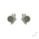Pendientes de plata, oro y aguamarina