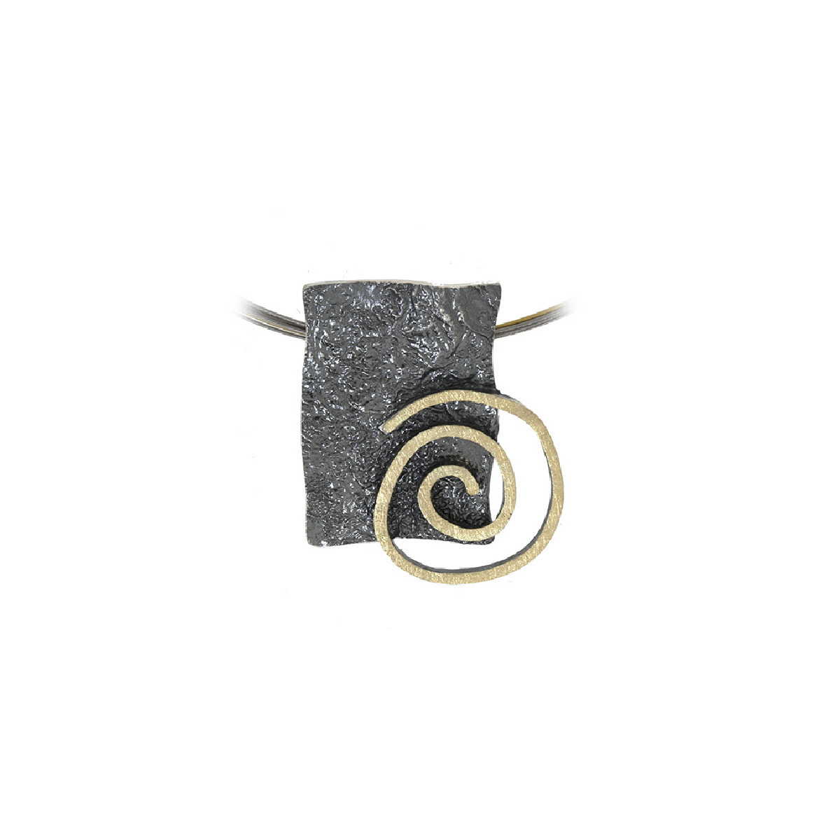 Colgante de plata y oro
