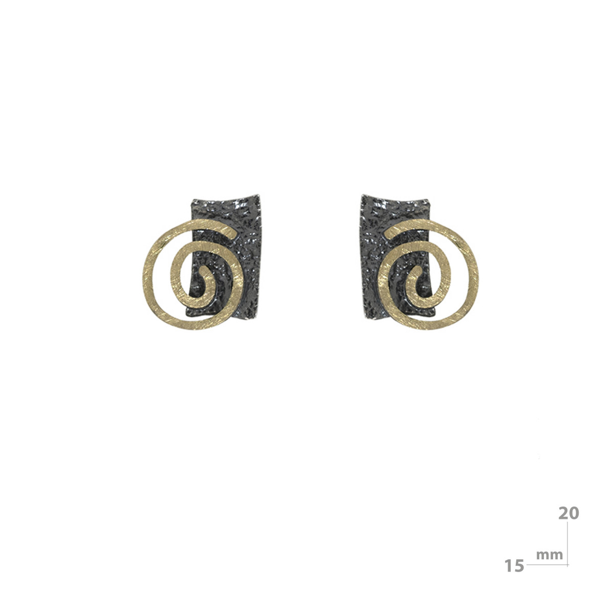 Pendientes de plata y oro