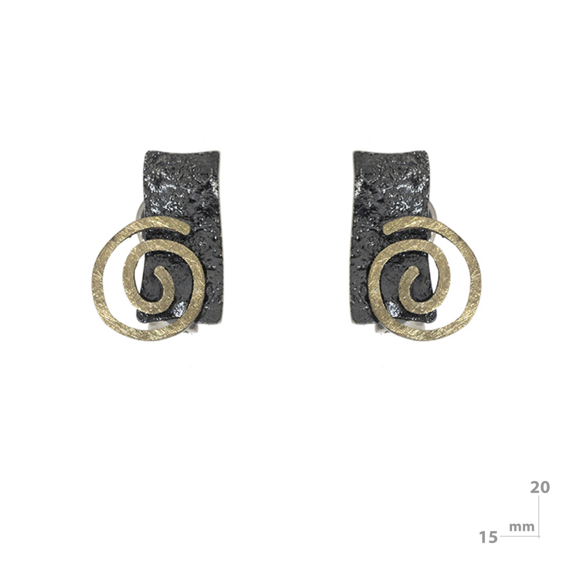 Pendientes de plata y oro