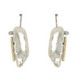 Pendientes de plata, oro, perla barroca y brillante