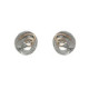 Pendientes de plata, oro de 18k y brillante