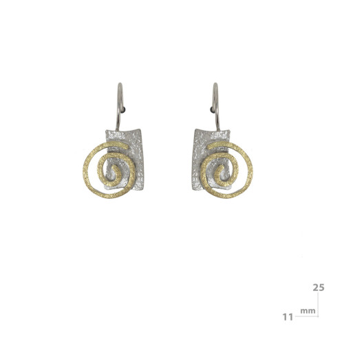 Arrecades de plata i or