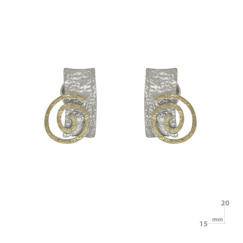 Arrecades de plata i or
