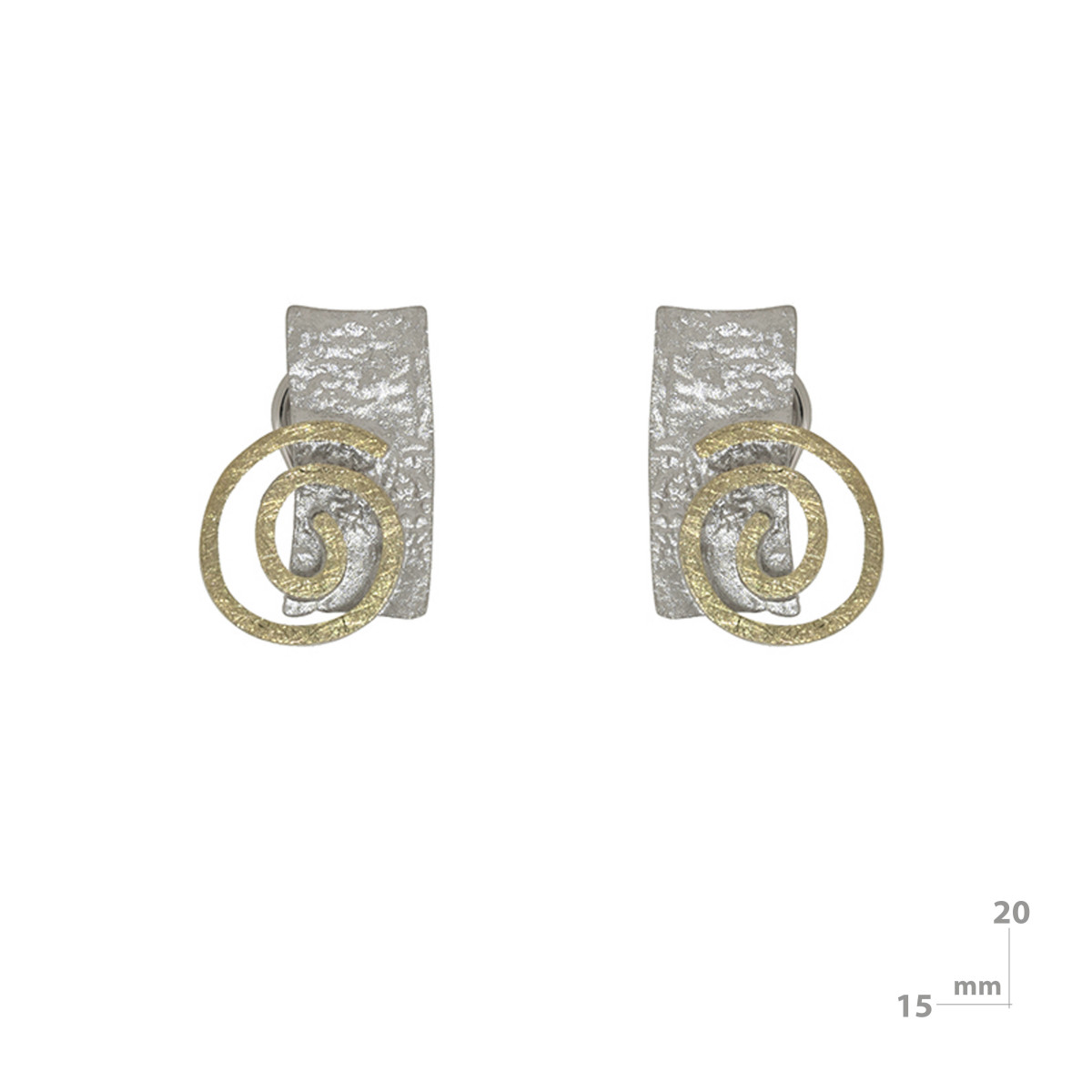 Arrecades de plata i or