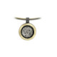 Silver, gold and druzy pendant