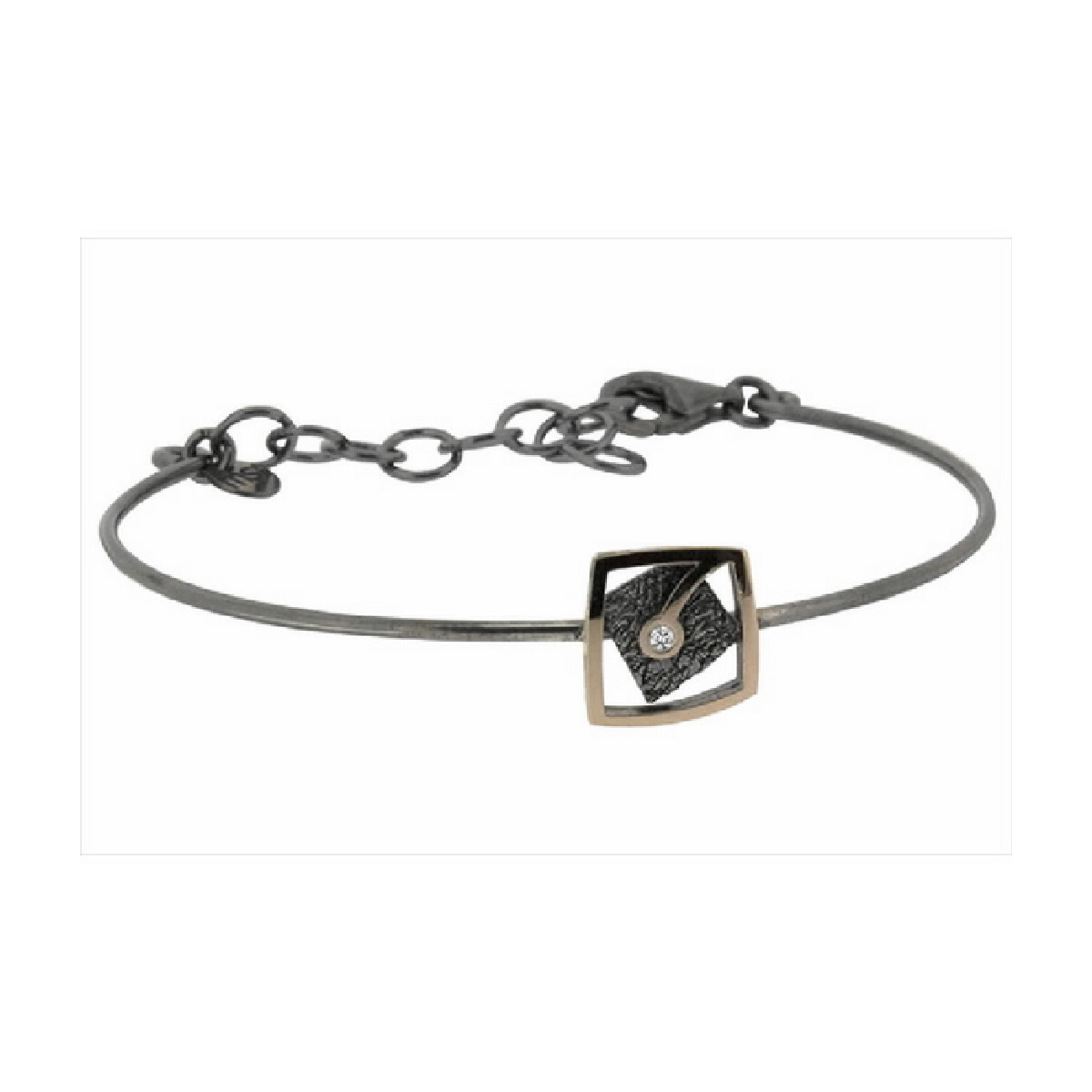 Polsera de plata, or i brillant