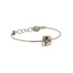 Pulsera de plata, oro y brillante