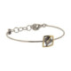 Pulsera de plata, oro y brillante