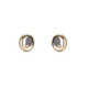 Pendientes fabricados en plata, oro y brillante