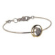 Pulsera plata, oro y brillante