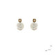 Silver, gold, brilliant and baroque pearl earrings