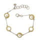 Pulsera de plata, oro y perla cultivada