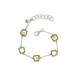 Silver, gold and cultured pearl bracelet