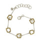 Silver, gold and cultured pearl bracelet