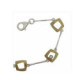 Pulsera de plata, oro y brillante