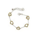 Silver, gold and cultured pearl bracelet
