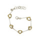 Pulsera de plata, oro y brillante