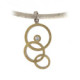 Silver, gold and brilliant pendant