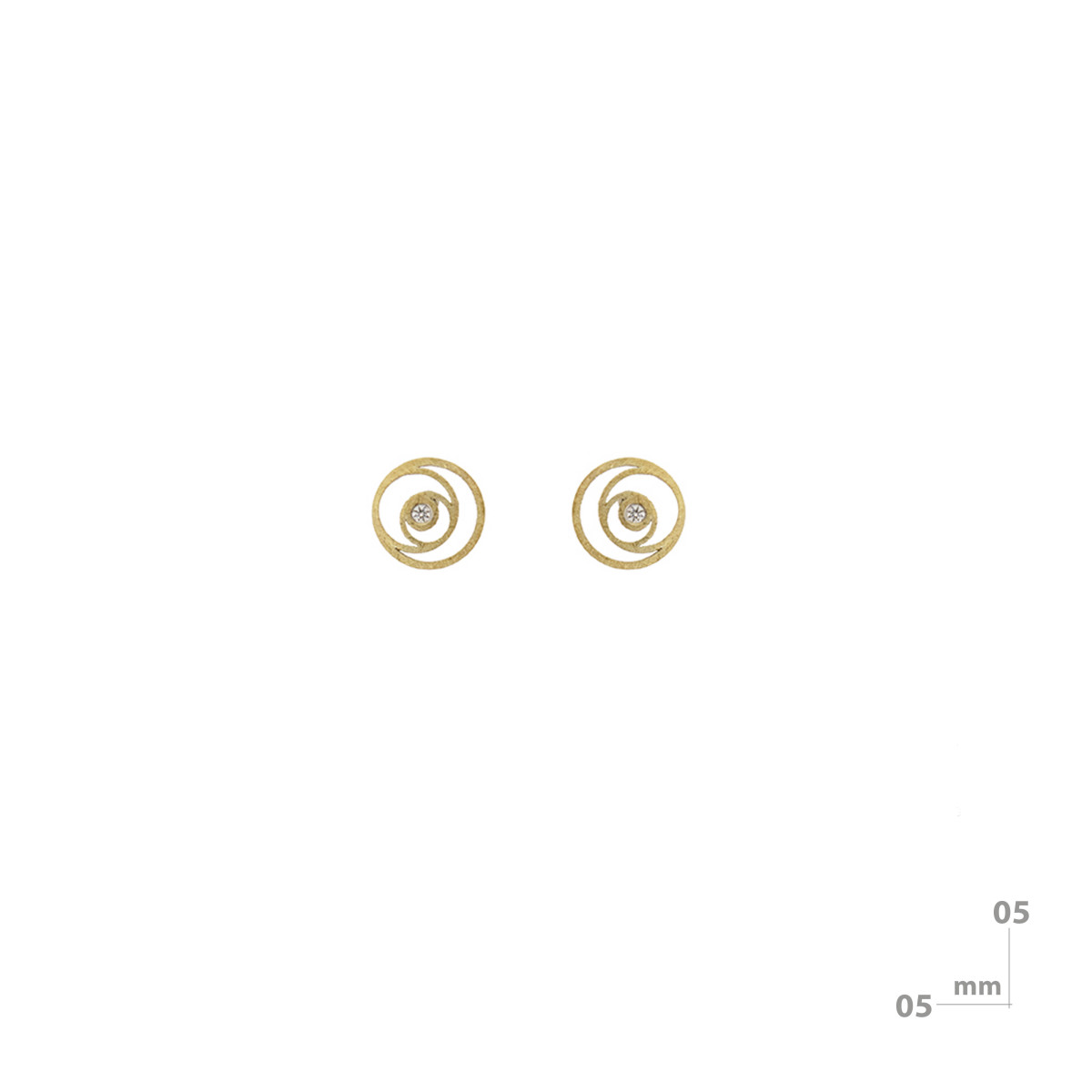 Pendientes de plata, oro y brillante