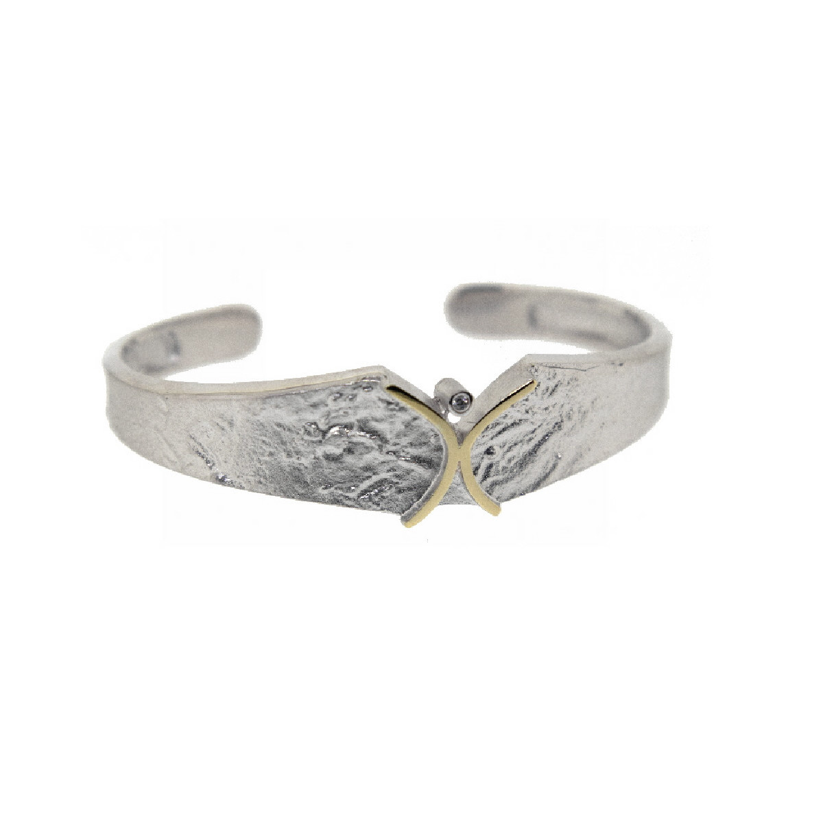 Esclava de plata, oro y DIAMANT  LAB