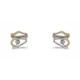 Arrecades de plata, or i brillant