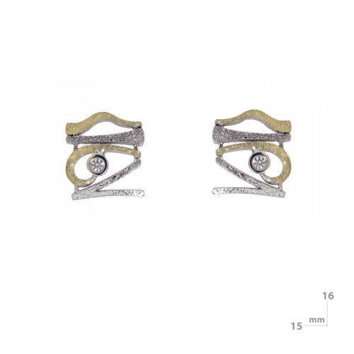 Arrecades de plata, or i brillant