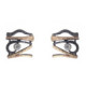 Arrecades de plata, or i brillant