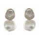 Pendientes de plata, oro, perla barroca y brillante