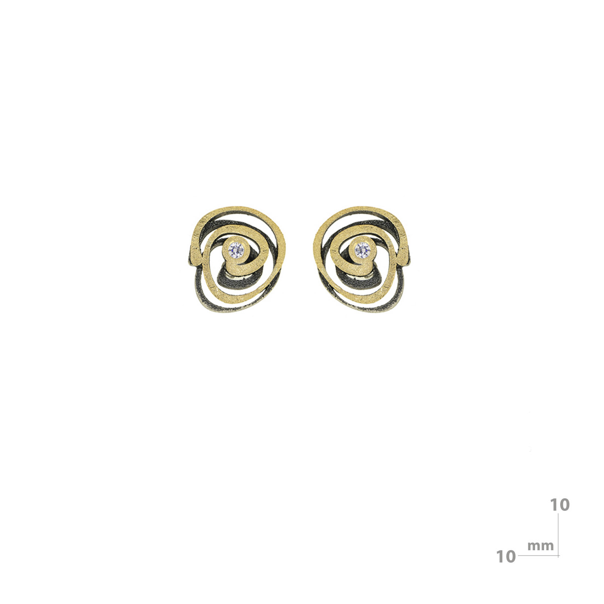 Arrecades de plata, or i brillant