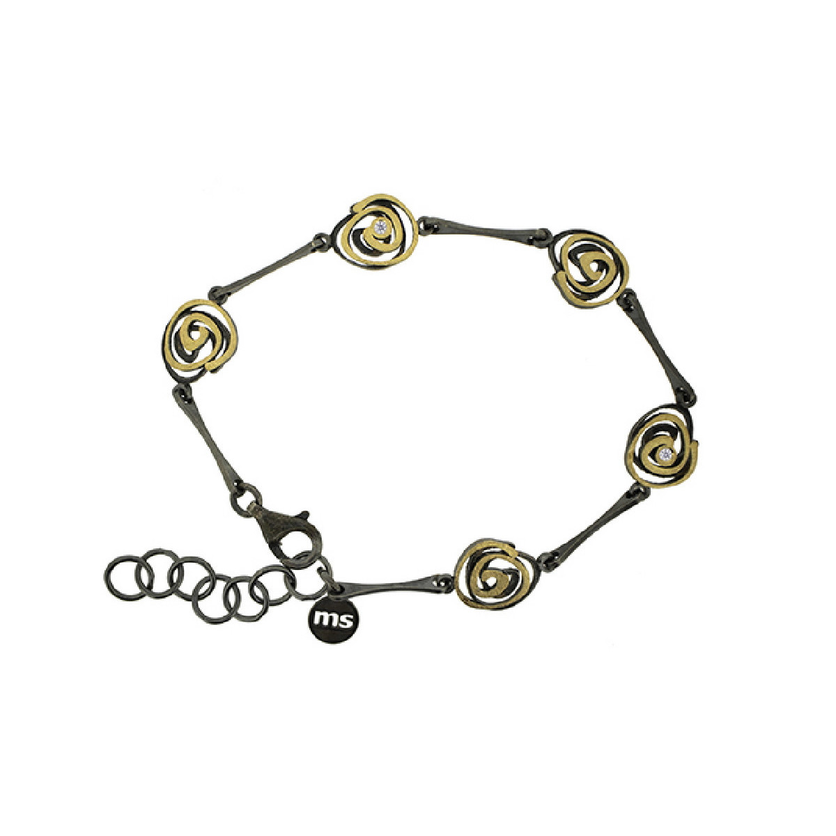Silver, gold and shiny bracelet