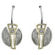 Pendientes de plata, oro y brillantes
