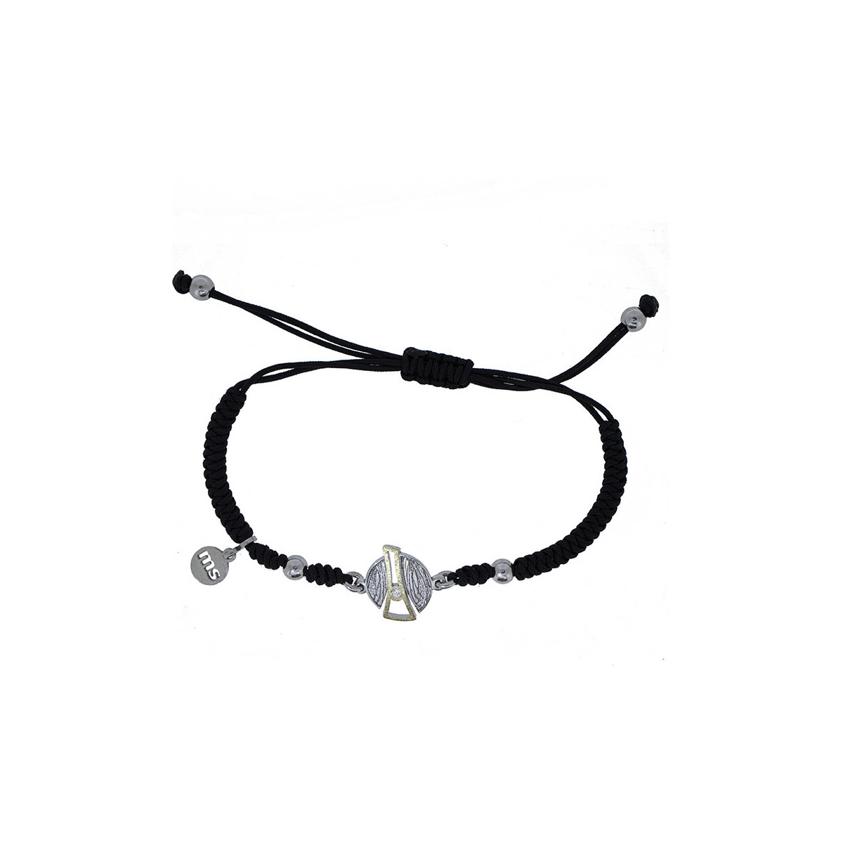 Pulsera de plata, oro y brillante