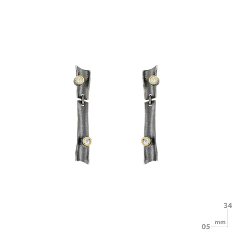 Arrecades de plata, or i DIAMANT LAB