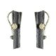 Pendientes de plata, oro y DIAMANT  LAB