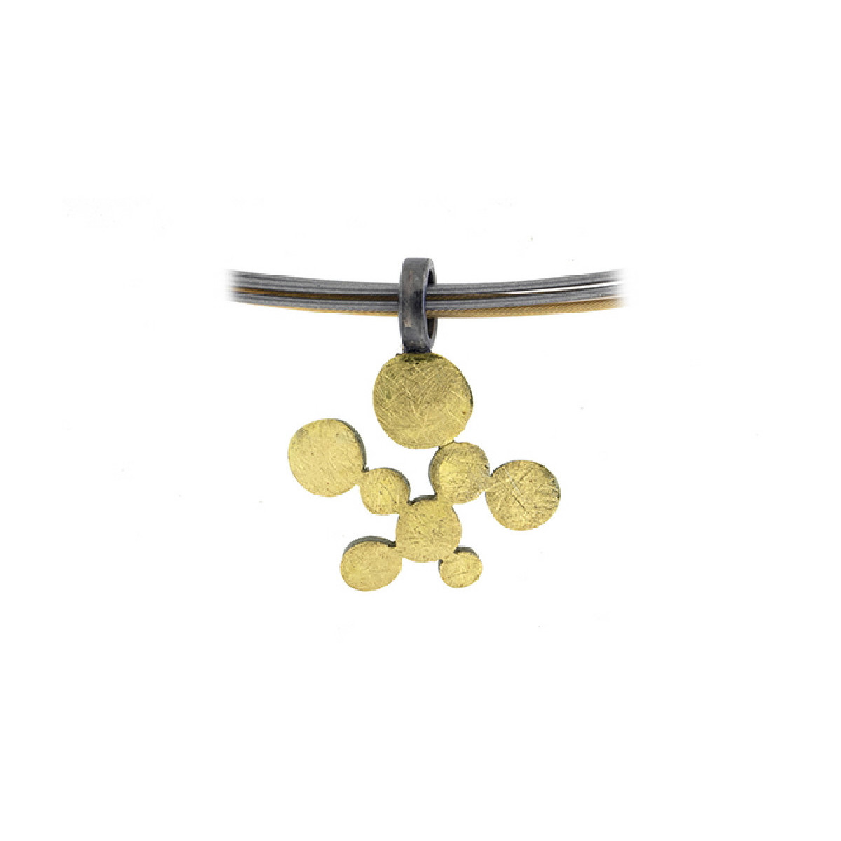 Colgante de plata y oro