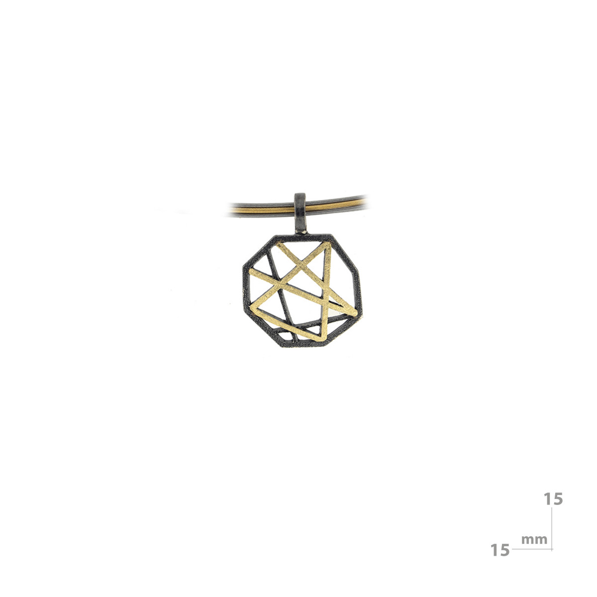 Silver and gold pendant