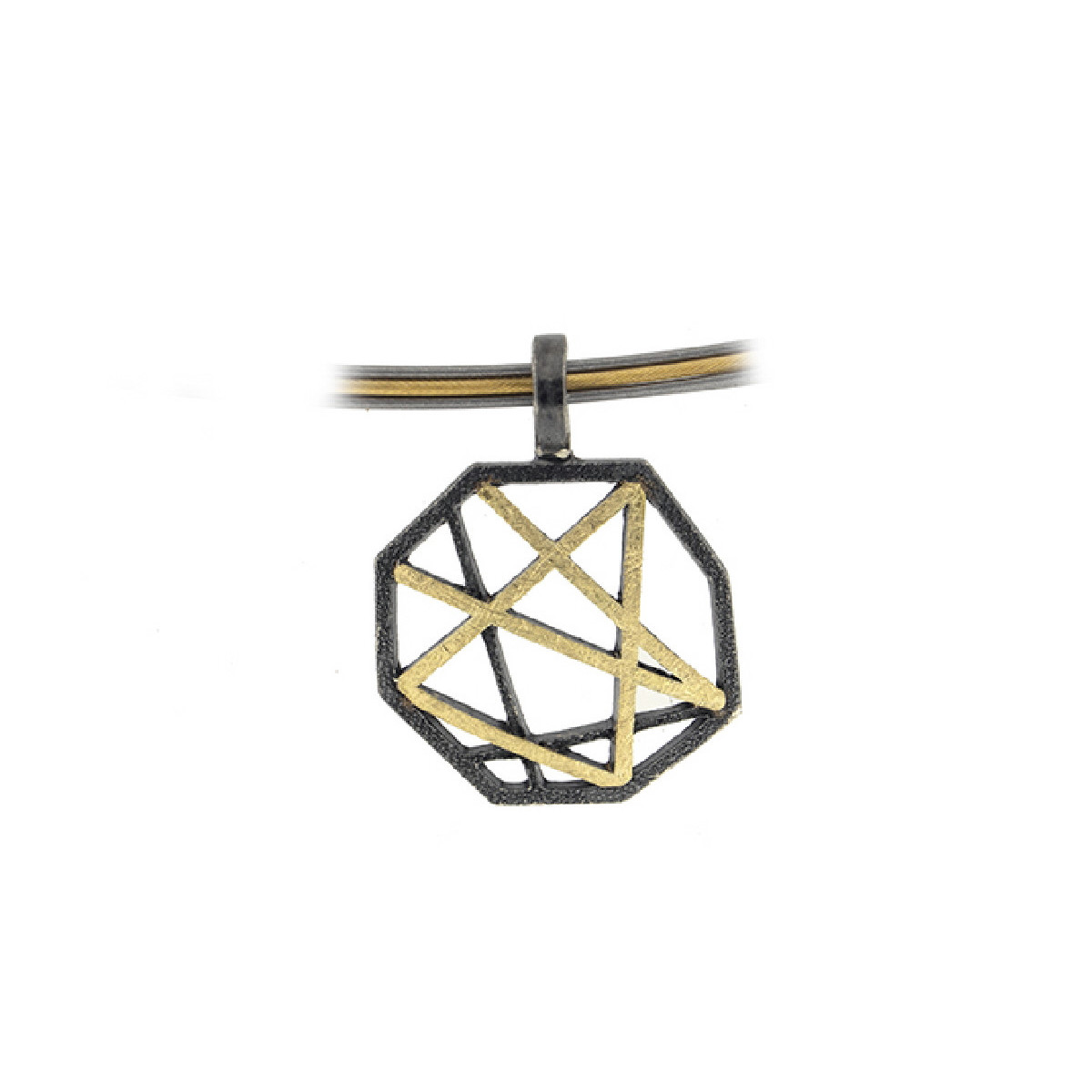 Silver and gold pendant