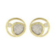 Silver, gold and brilliant earrings